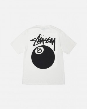 Stussy 8 Ball Pigment Dyed T Shirts Beige | 18095EMXH