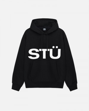 Stussy All Caps Hoodie Black | 30185XAZM