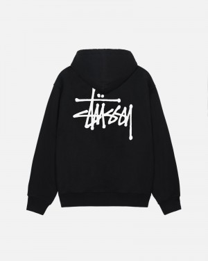 Stussy Basic Hoodie Black | 67934IYOM