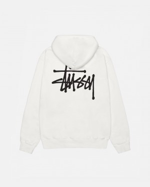 Stussy Basic Pigment Dyed Hoodie Beige | 15924KSUX