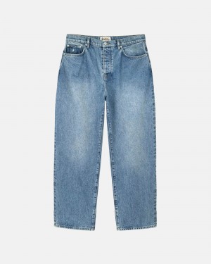 Stussy Big Ol' Denim Jeans Blue | 69073BHPV