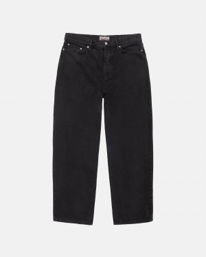 Stussy Big Ol' Washed Canvas Jeans Black | 07418NDIB