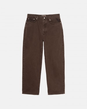 Stussy Big Ol' Washed Canvas Jeans Brown | 81235BTUC