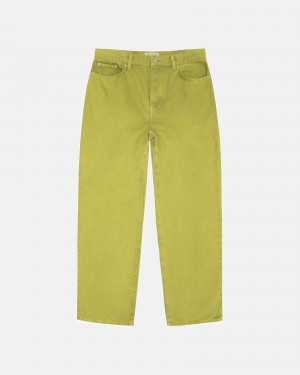 Stussy Big Ol' Washed Canvas Jeans Green | 70928EIJM