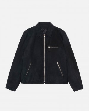 Stussy Bing Suede Jackets Black | 31254HPCD