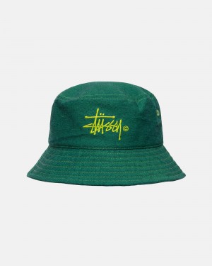 Stussy Bucket Copyright Hats Green | 41365GNVC