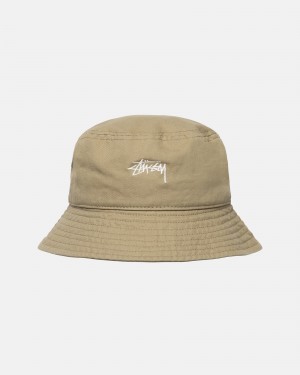 Stussy Bucket Stock Hats Brown | 94032JCBV