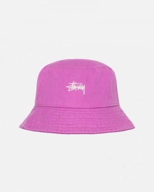 Stussy Bucket Stock Hats Purple | 96732MQHY