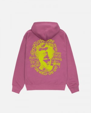 Stussy Camelot Hoodie Pink | 01746XGQH