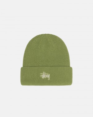 Stussy Cuff Basic Beanie Green | 57936BMHN