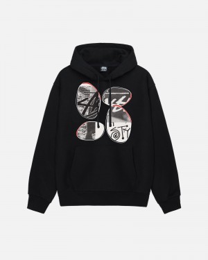 Stussy David Carson Vespa Hoodie Black | 89037DNOA