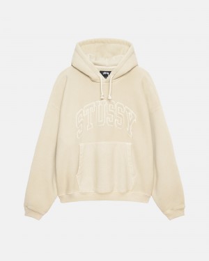 Stussy Embroidered Relaxed Hoodie Brown | 31049NYEH