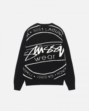 Stussy Laguna Icon Sweaters Black | 20198RIDX