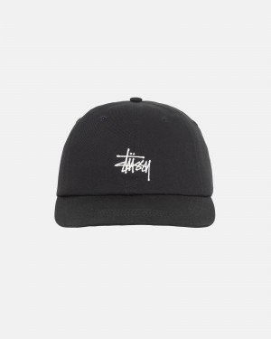 Stussy Low Pro Basic Strapback Caps Black | 96703AXYS