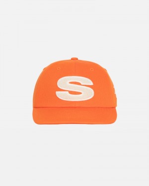 Stussy Low Pro Chenille S Snapback Caps Orange | 59740AGBE