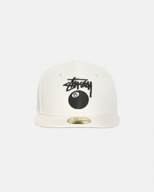 Stussy New Era 59fifty 8 Ball Stock Caps Beige | 35829UQGM