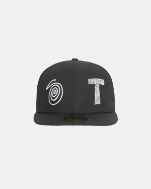 Stussy New Era 59fifty Ransom Embroidered Caps Black | 06975GQAI