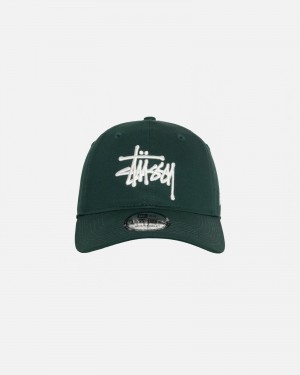 Stussy New Era 9twenty Basic Strapback Caps Dark Green | 89725WZNA