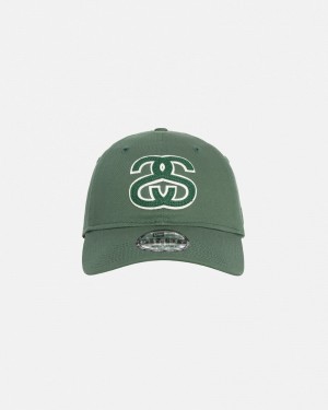 Stussy New Era 9twenty Ss Applique Caps Deep Green | 83472SQXW