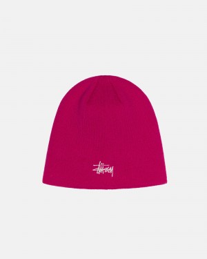 Stussy Skullcap Basic Beanie Red | 07586XAMQ