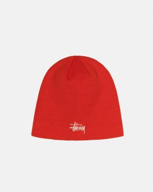 Stussy Skullcap Basic Beanie Red | 95301OVNG