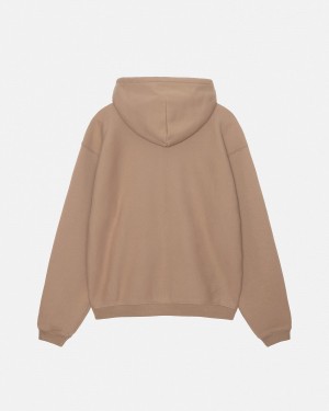 Stussy Sport Zip Hoodie Brown | 70138QZFP