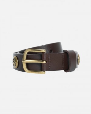 Stussy Ss-link Studded Belts Brown | 16875BNZQ