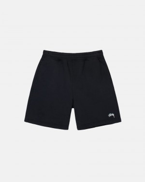 Stussy Stock Logo Shorts Black | 51760DOLB