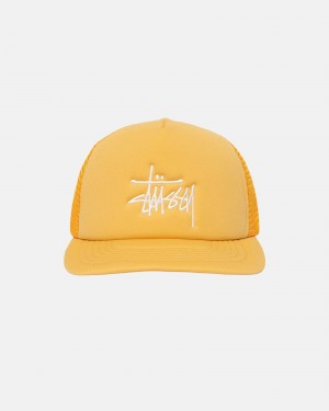 Stussy Trucker Big Basic Snapback Caps Orange | 51639EFBI