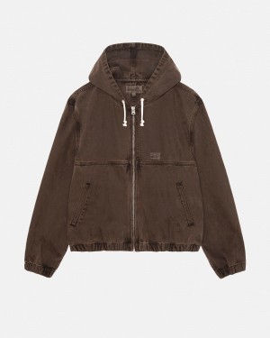 Stussy Work Unlined Canvas Jackets Brown | 48652OJWM