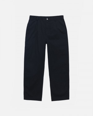 Stussy Workgear Twill Trousers Black | 08341DSPX