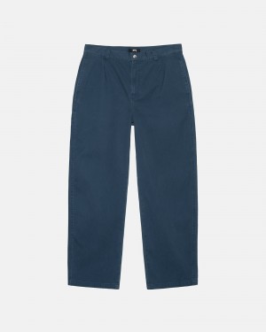 Stussy Workgear Twill Trousers Navy | 15762MWDJ