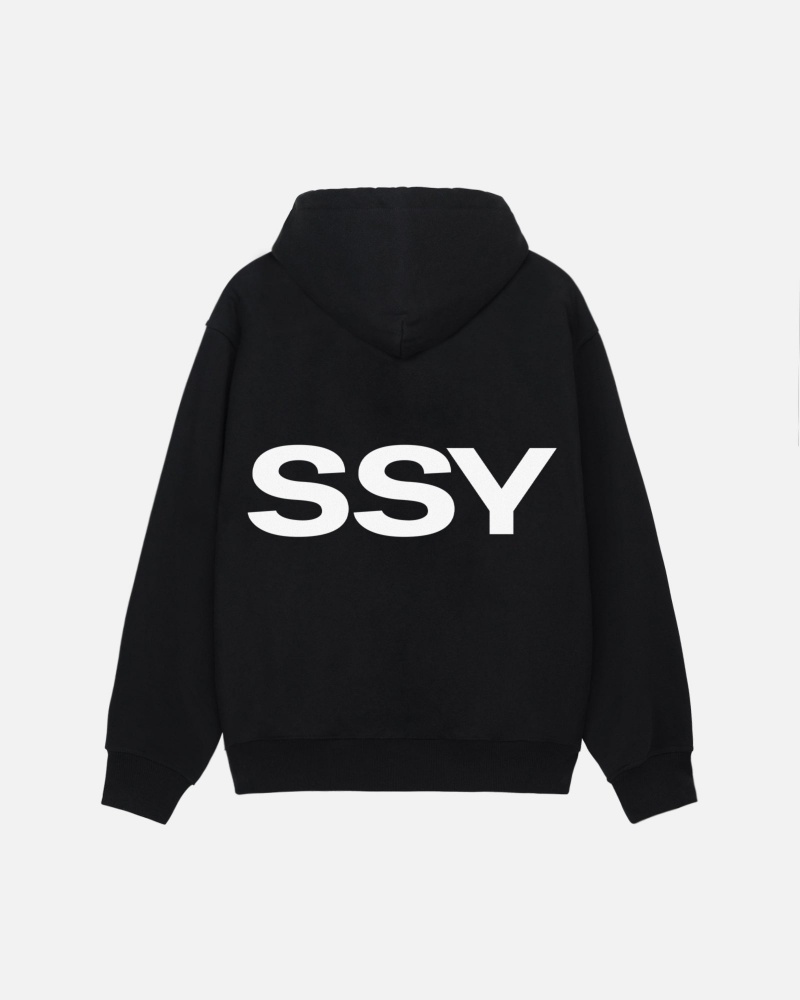 Stussy All Caps Hoodie Black | 30185XAZM