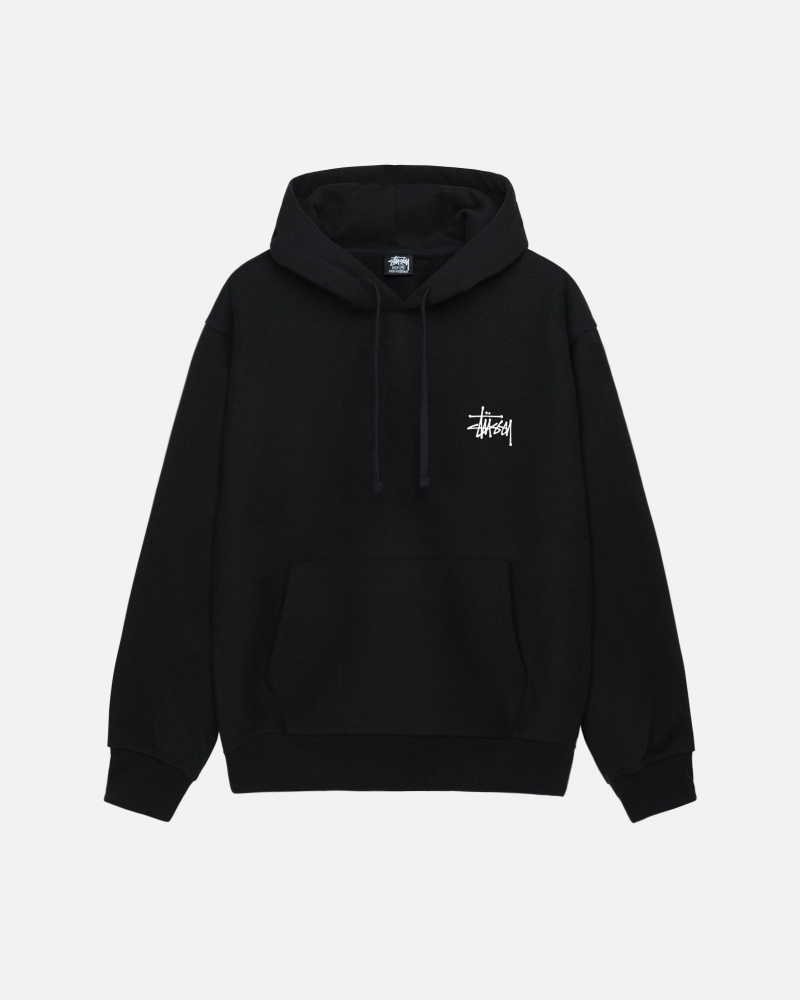 Stussy Basic Hoodie Black | 67934IYOM