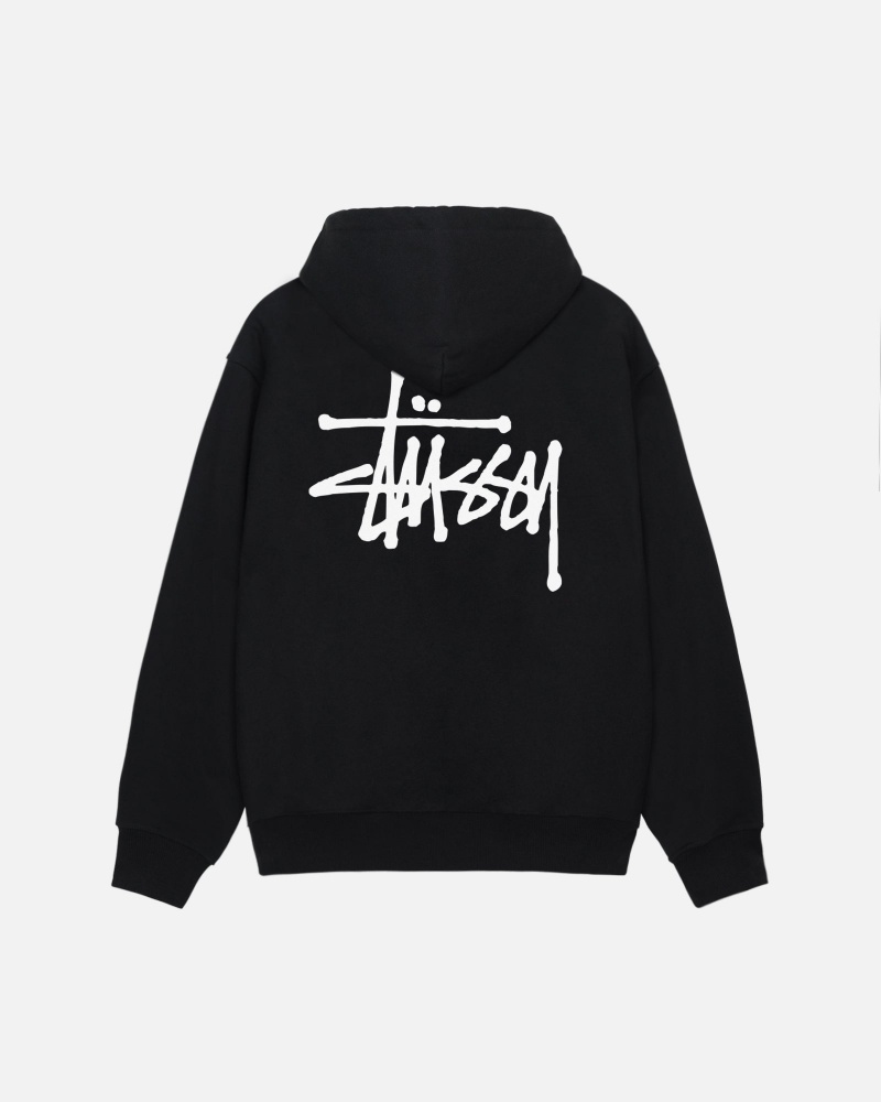 Stussy Basic Hoodie Black | 67934IYOM