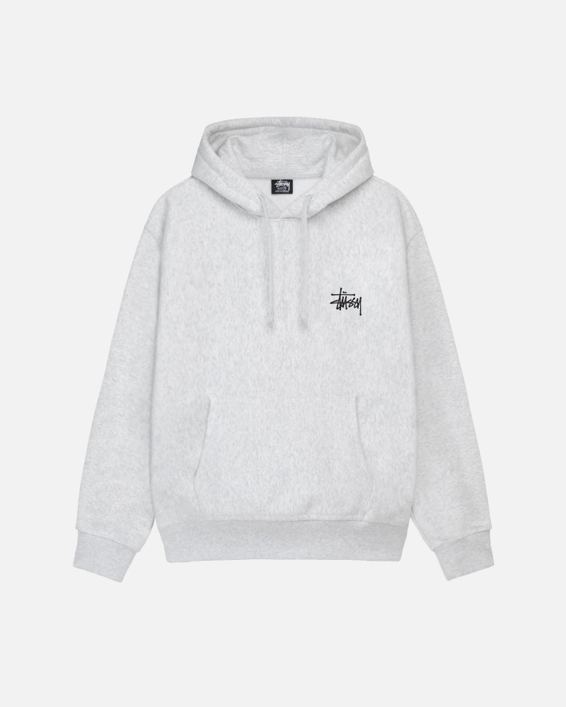 Stussy Basic Hoodie Grey | 83564VZTF