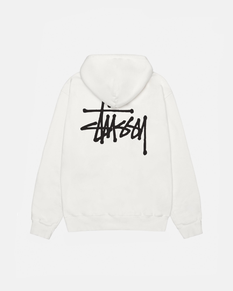 Stussy Basic Pigment Dyed Hoodie Beige | 15924KSUX