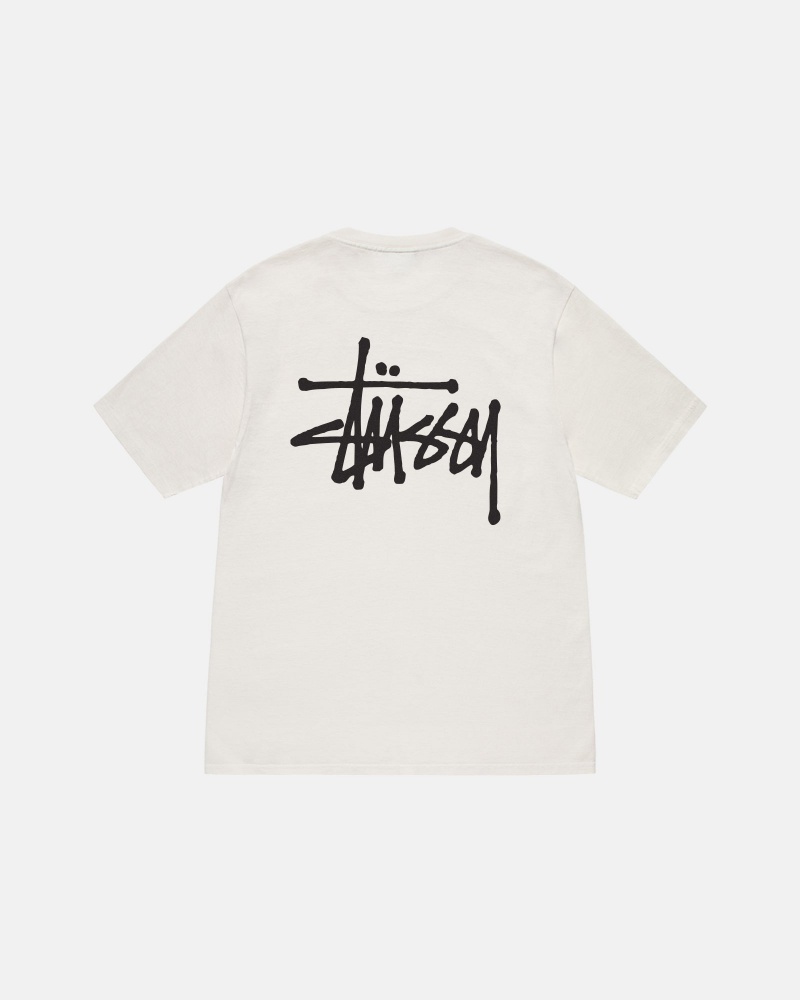 Stussy Basic Pigment Dyed T Shirts Beige | 30891DYBE