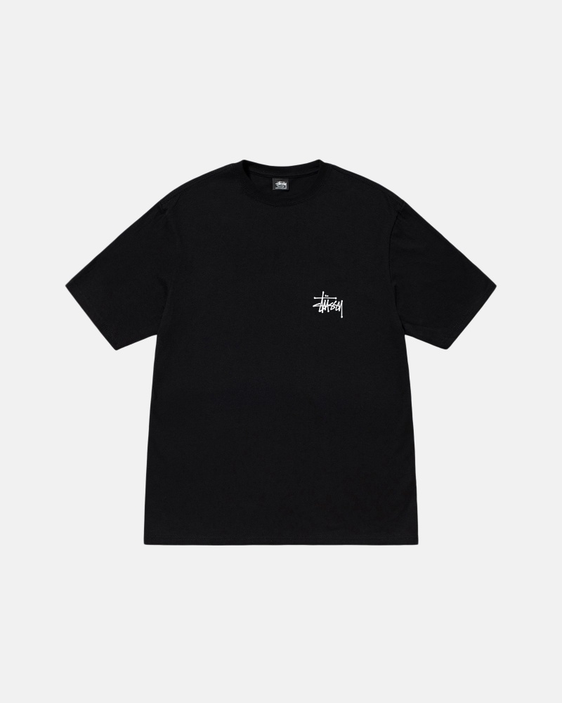 Stussy Basic T Shirts Black | 76184UIXS