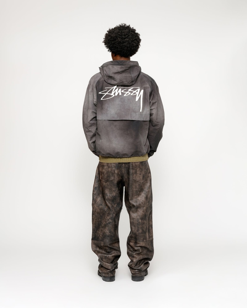 Stussy Beach Shell Wave Dye Coats Black | 19056IEMH