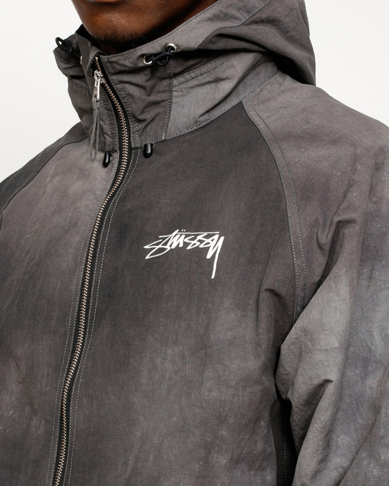 Stussy Beach Shell Wave Dye Coats Black | 19056IEMH