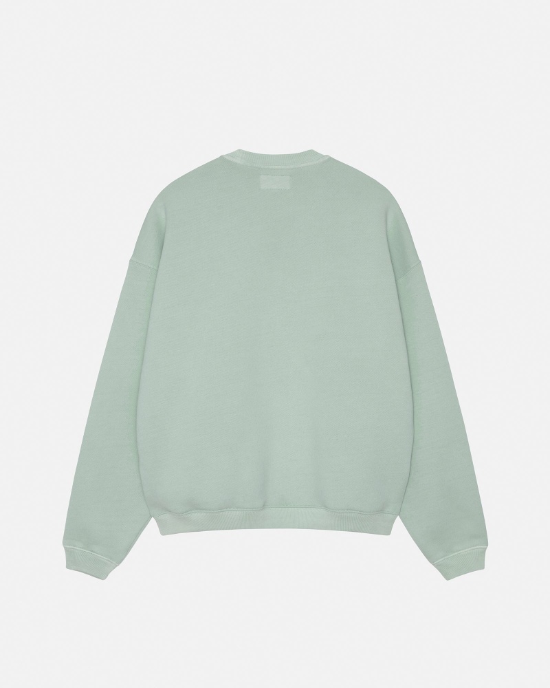 Stussy Big Crackle Sport Crew Sweatshirts Light Blue | 90158BYRS