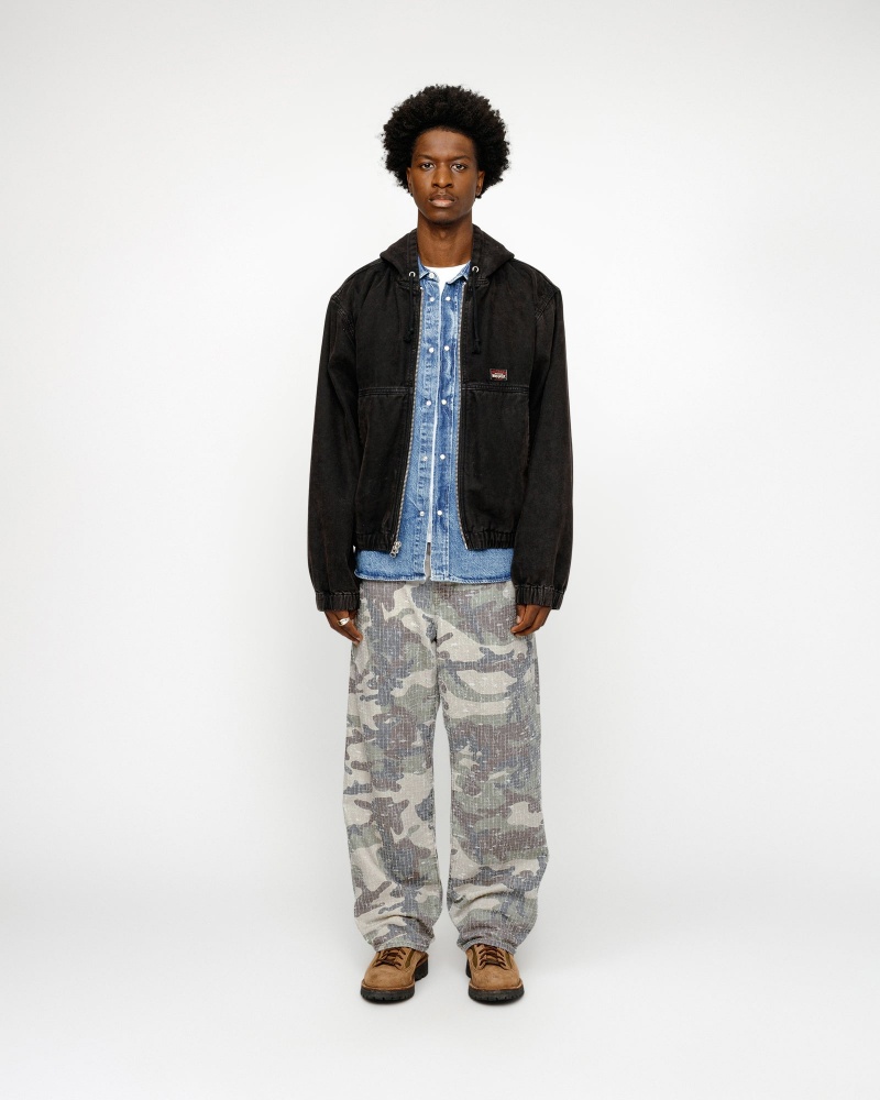 Stussy Big Ol' Camo Canvas Needlepunch Jeans Camo | 07659PCOF