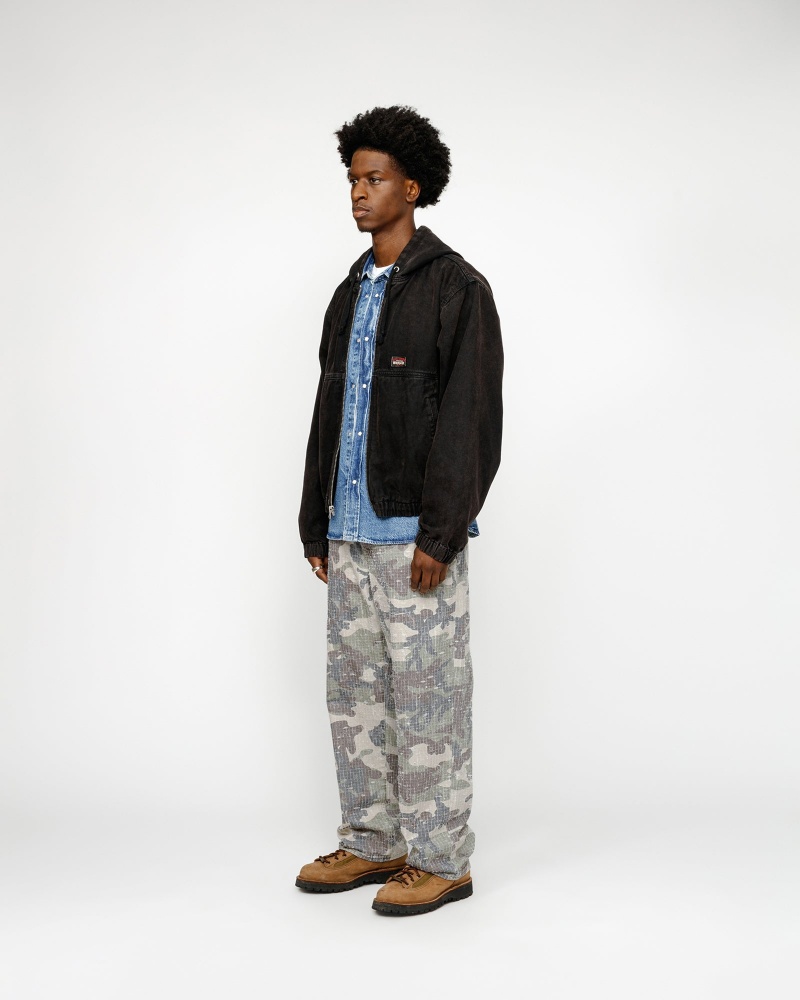 Stussy Big Ol' Camo Canvas Needlepunch Jeans Camo | 07659PCOF