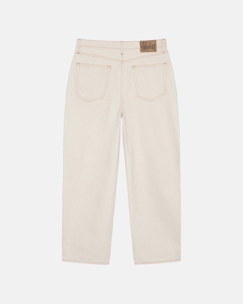 Stussy Big Ol' Denim Jeans Beige | 09654ABGM