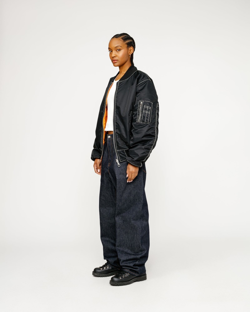 Stussy Big Ol' Denim Jeans Black | 24953LBSD