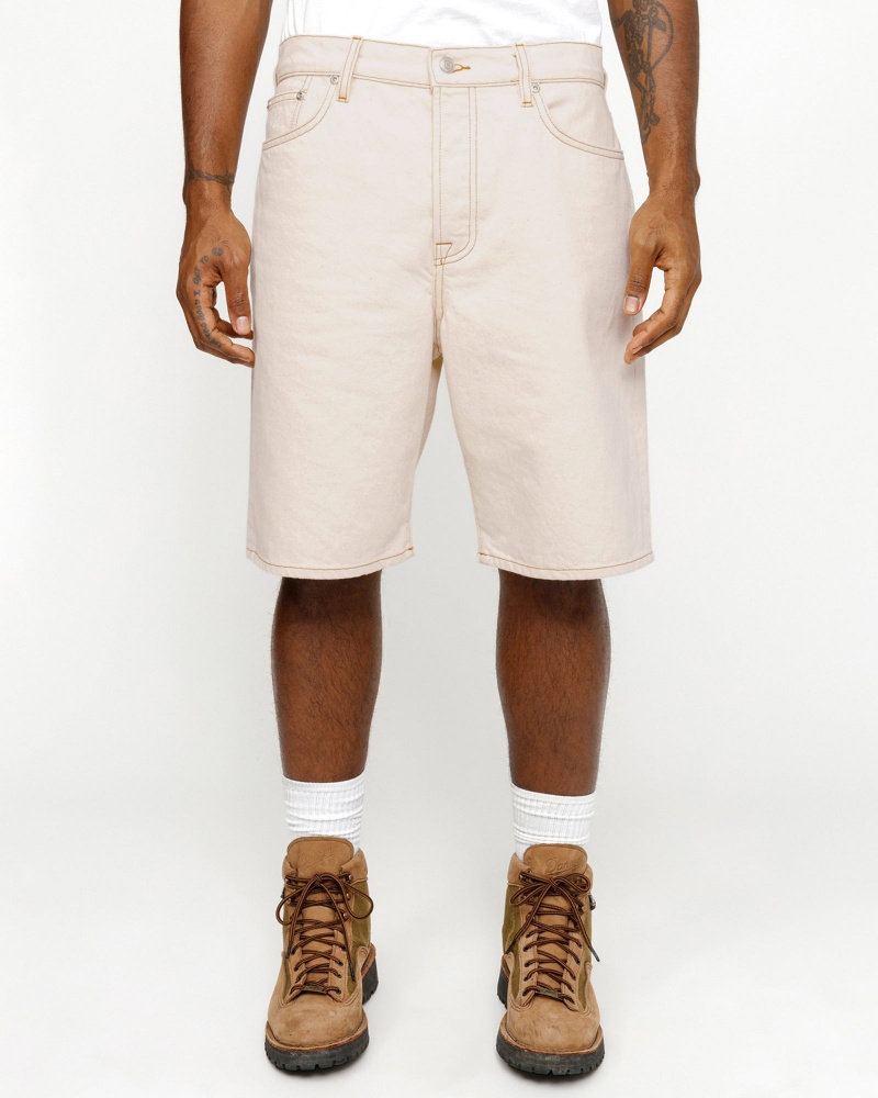 Stussy Big Ol' Denim Shorts Beige | 89146ATPH