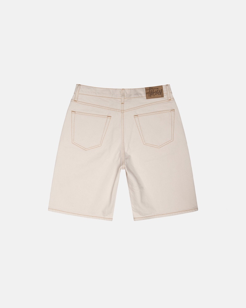 Stussy Big Ol' Denim Shorts Beige | 89146ATPH