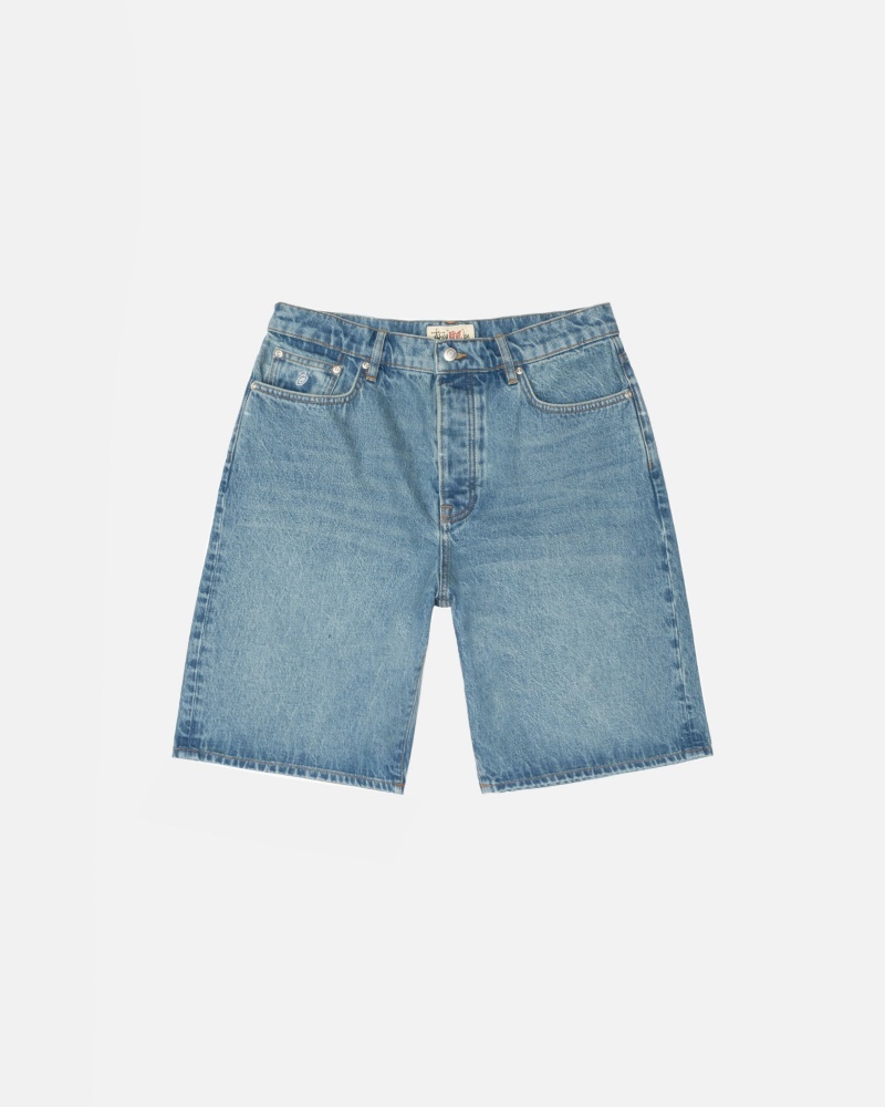 Stussy Big Ol\' Denim Shorts Blue | 27106WIDU