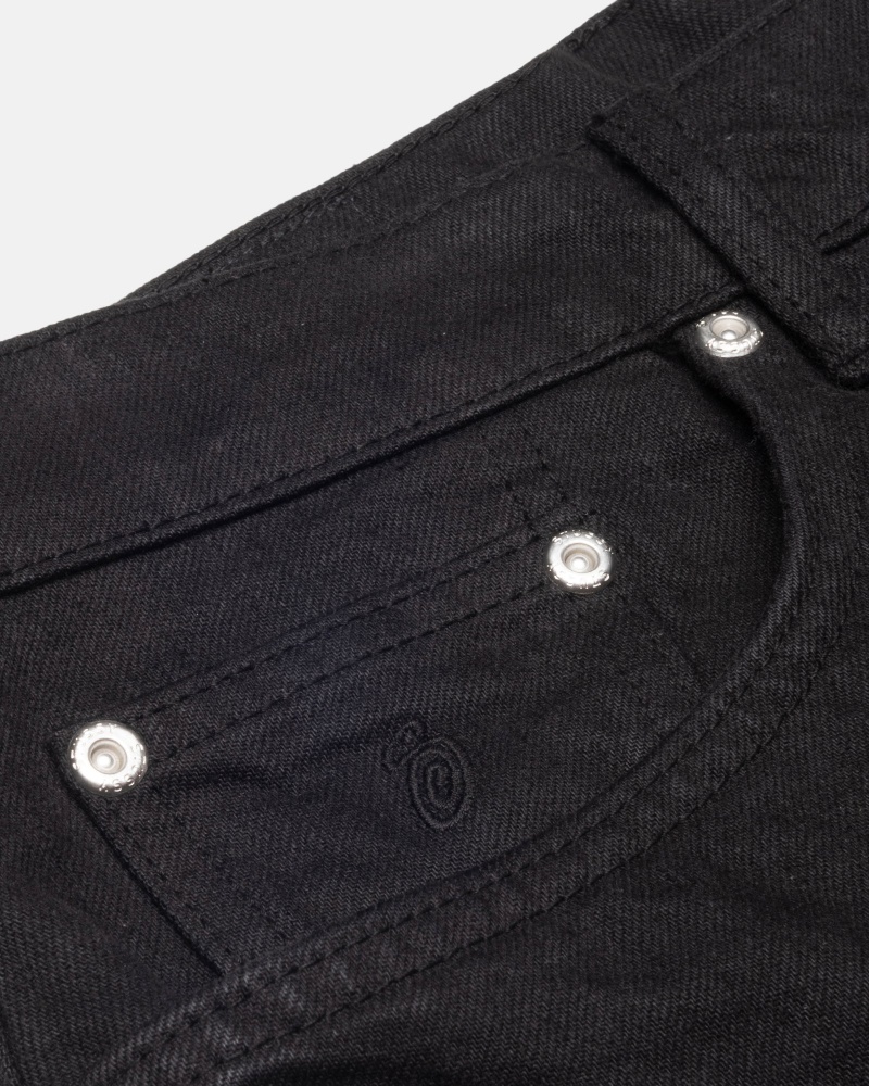 Stussy Big Ol' Overdyed Jeans Black | 48263CJFV